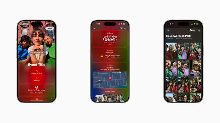 Apple Invites update: official views of event creation, guest details and a shared album