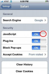 How to Enable Javascript on iPhone