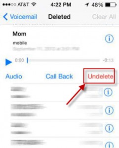 How to Undelete Voicemail on iPhone